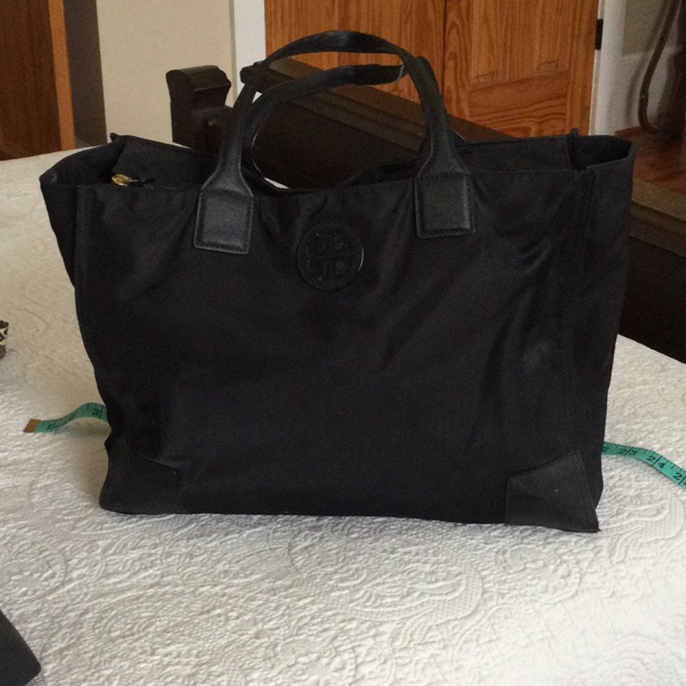 Tory Burch Black Nylon Laptop Tote